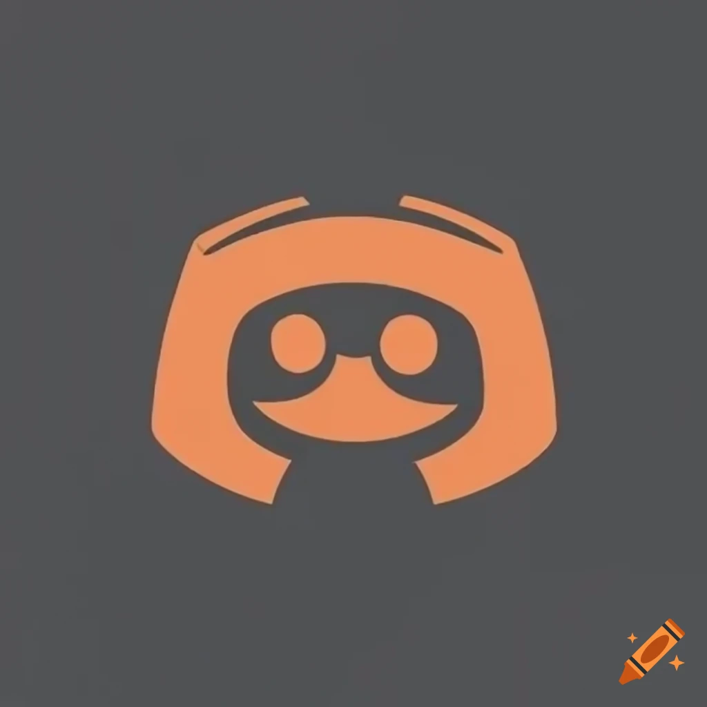 Orange discord app logo on Craiyon