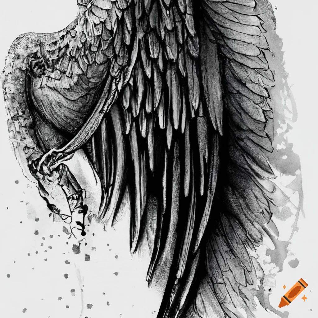 Angel Wings Tattoo Design Download High Resolution Digital Art PNG  Transparent Background Printable SVG Tattoo Stencil - Etsy