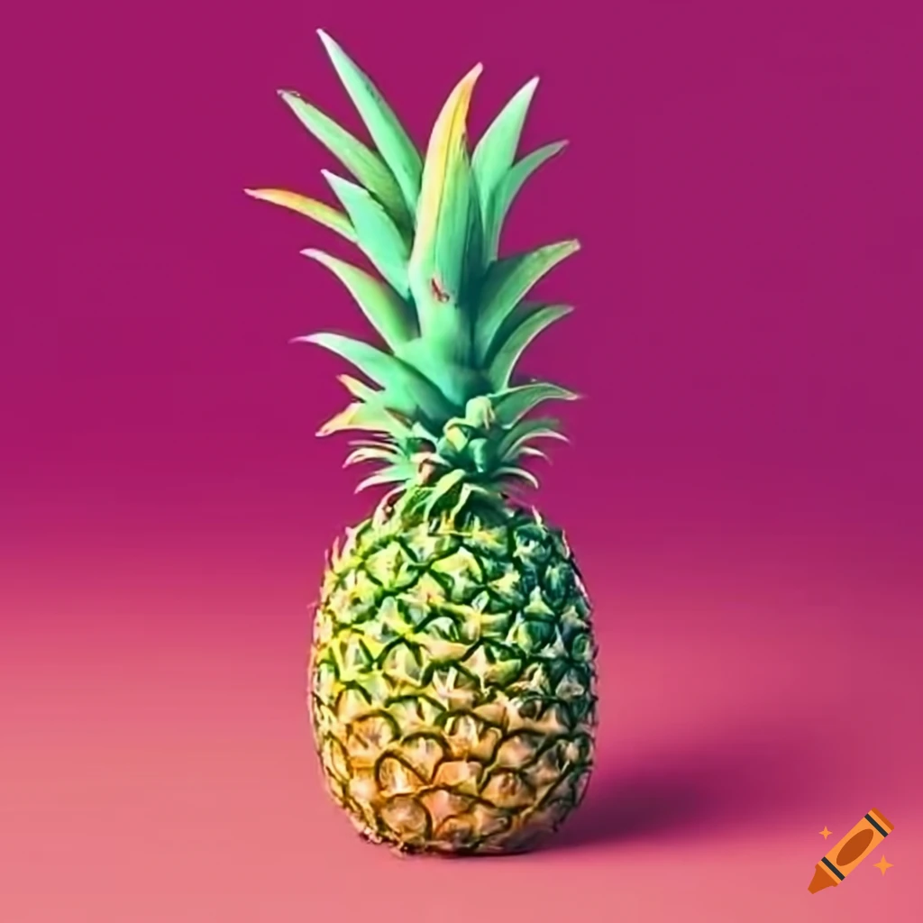 vibrant colored pineapple