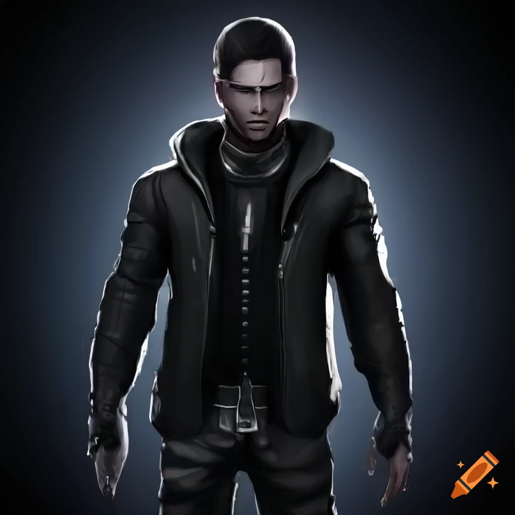 Image Of A Male Video Game Character In A Black Jacket On Craiyon image-of-a-male-video-game-character-in-a-black-jacket-on-craiyon