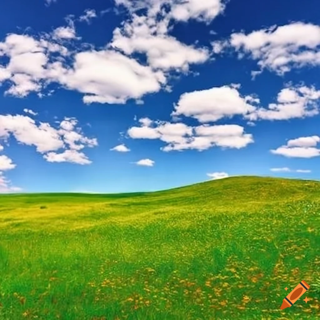 scenic-view-of-sunny-hills-with-flowers-and-clouds-on-craiyon
