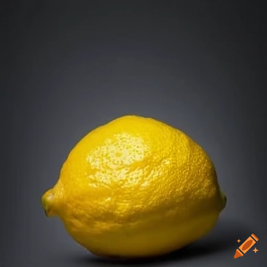 Close up of a large lemon on craiyon