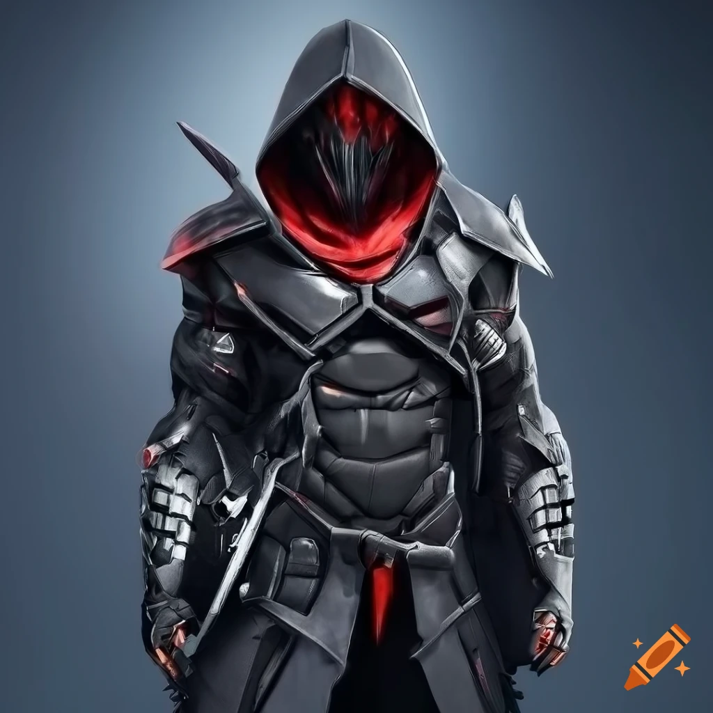 detailed cyberpunk assassin concept art