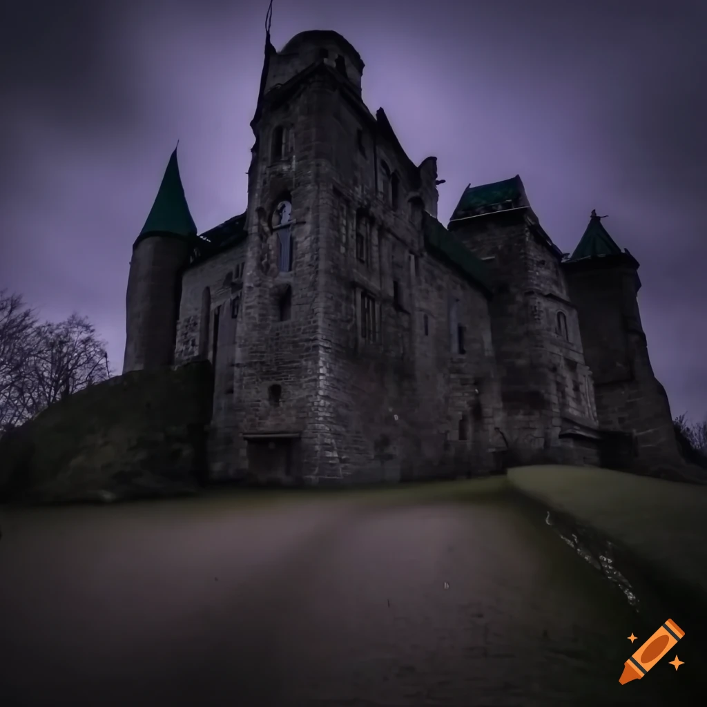 A spooky castle on Craiyon