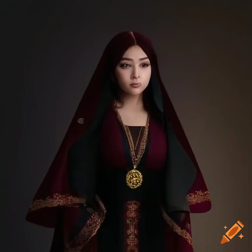 front-facing hyper-realistic close-up portrait of a person in orthodox dress