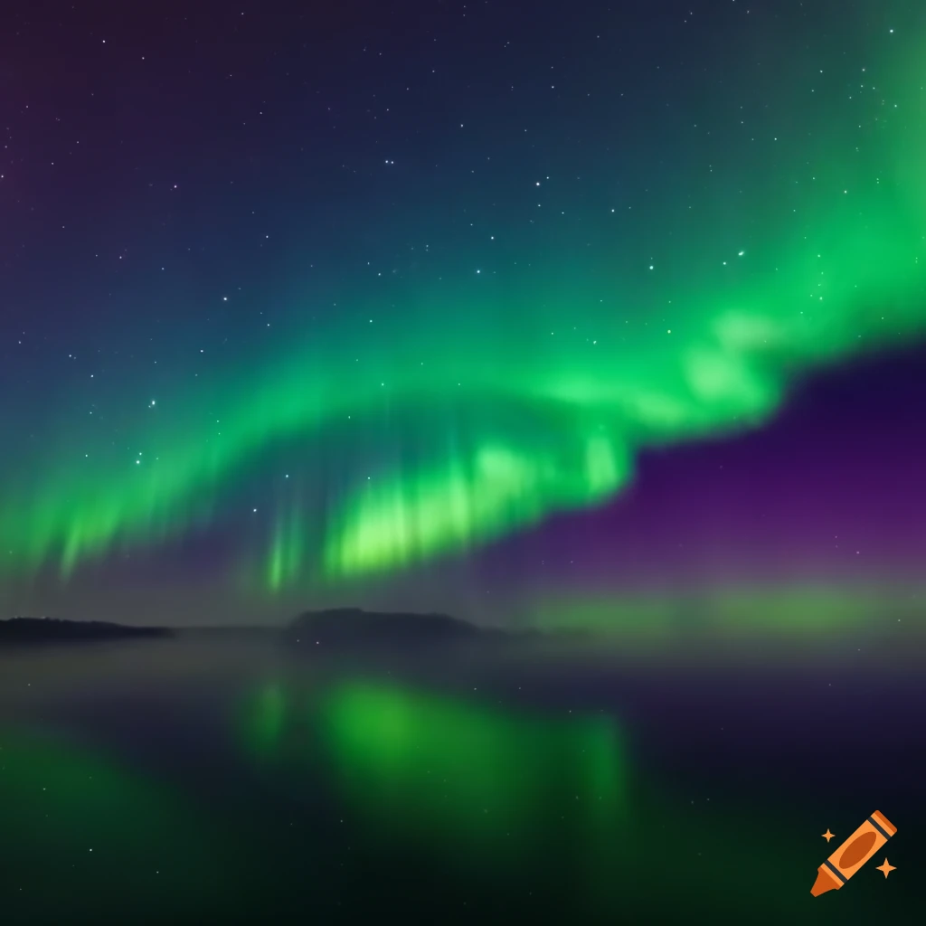 glowing-aurora-lights-in-the-night-sky-on-craiyon