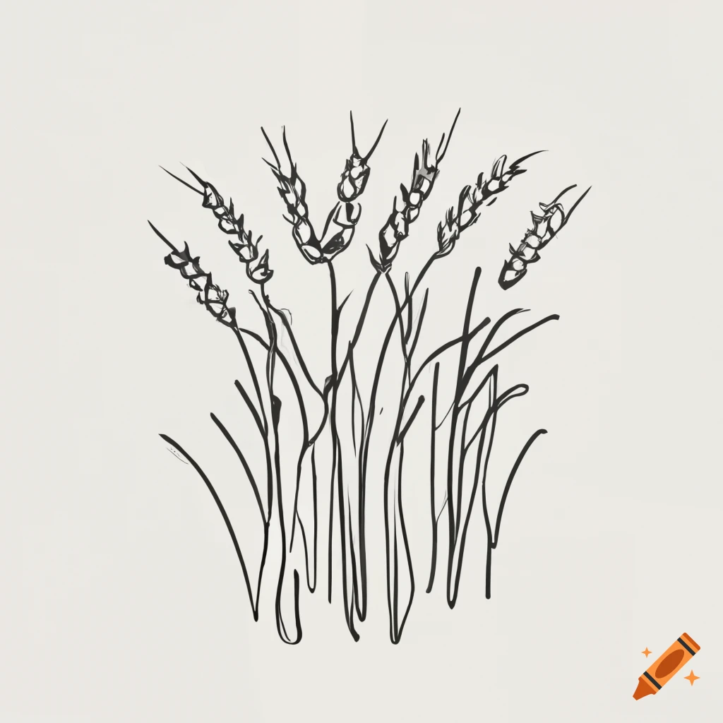 Premium Vector | Wheat grain sketch collection. hand drawn black and white  set of wheat grains plants. agriculture