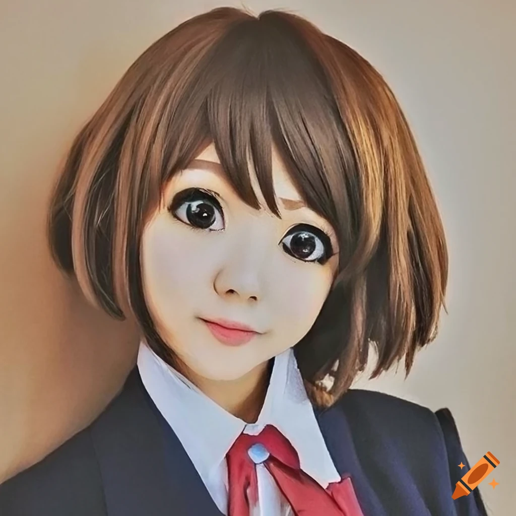 Anime K-On Yui Hirasawa Short Brown Cosplay Wig
