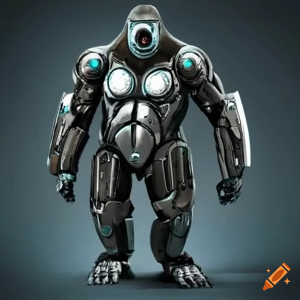 Franklin the turtle gorilla cyborg in futuristic armor