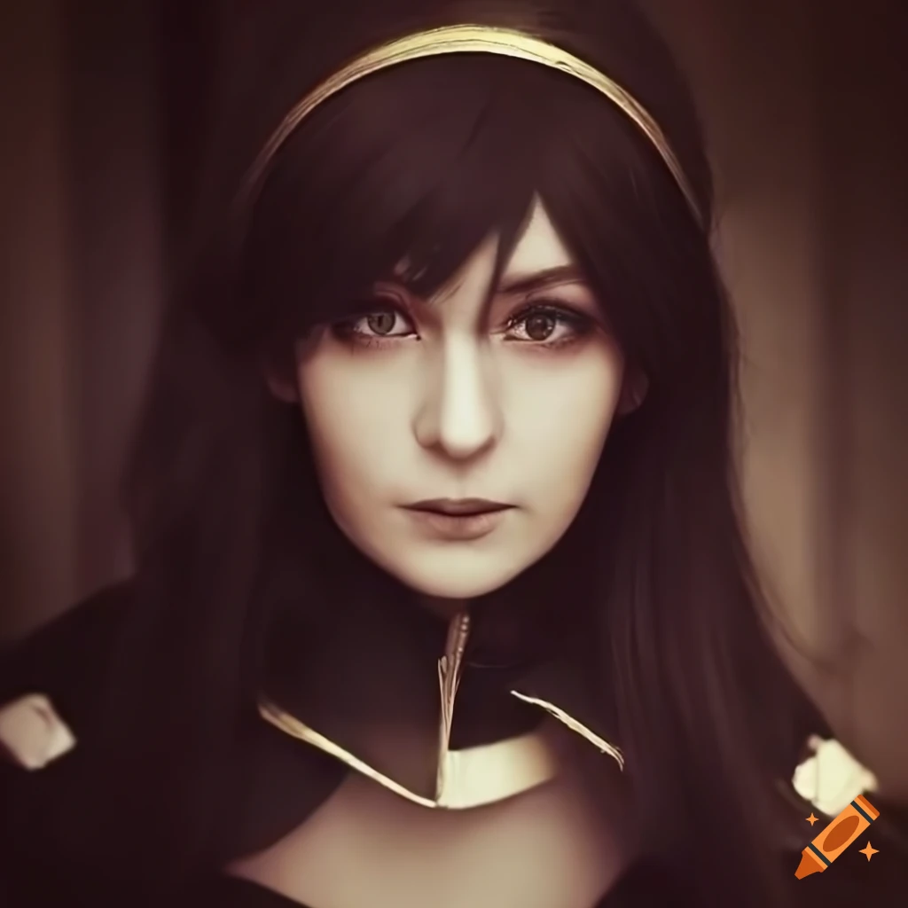 Close-up portrait of lucina cosplay by marie curie on Craiyon