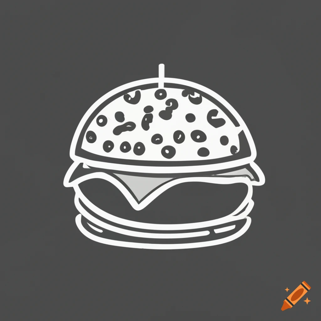 minimalistic-black-and-white-glyph-of-a-hamburger-on-craiyon