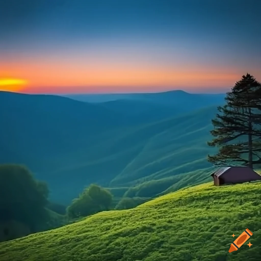 Farm In The Beautiful Blue Ridge Mountains On Craiyon
