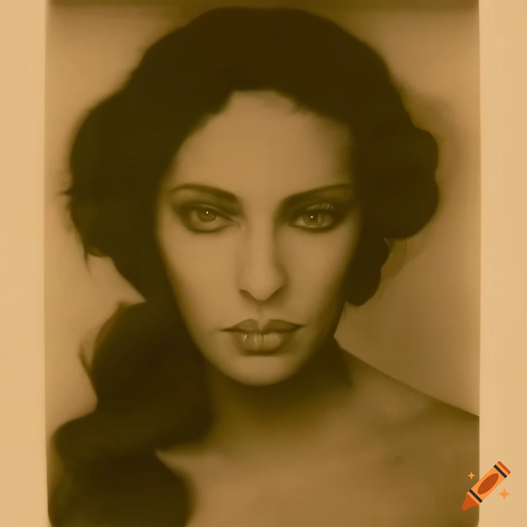 Surreal photograph of a woman with solarized colors