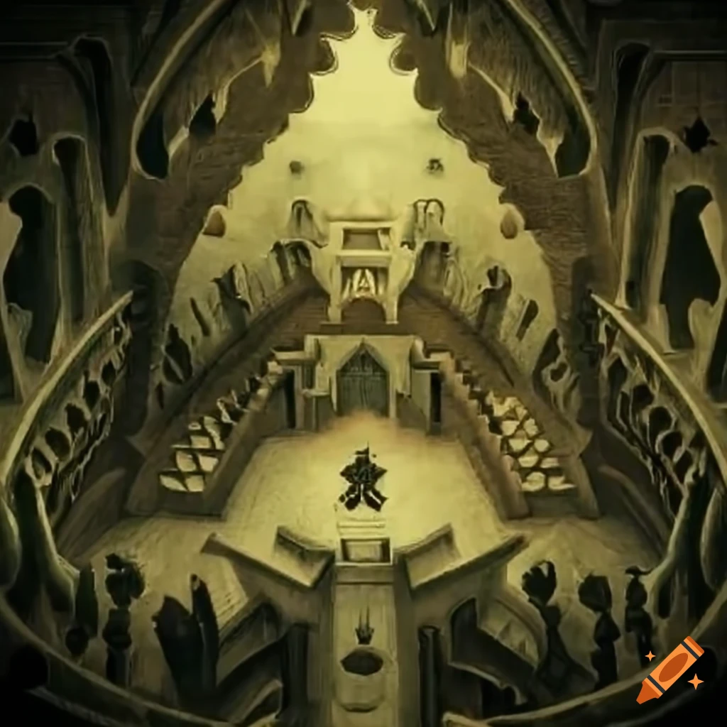 Zelda Game artwork influenced by M.C. Escher