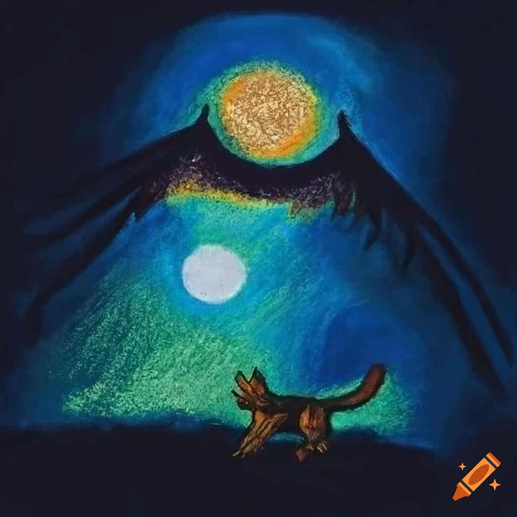 Beautiful Night Landscape, Moon and Tree with Oil Pastel for Beginners Step  by Step - YouTube
