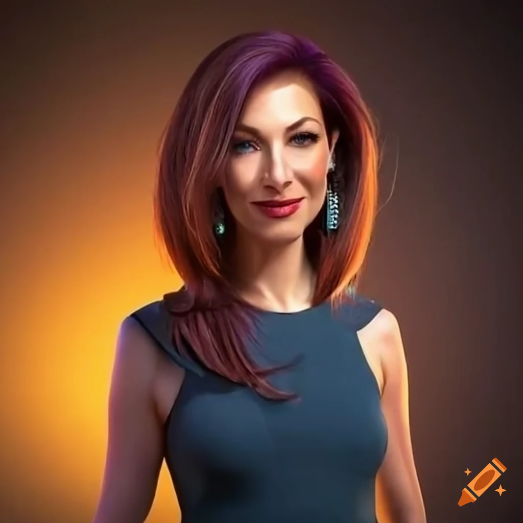 Darya folsom, news anchor at age 45 on Craiyon
