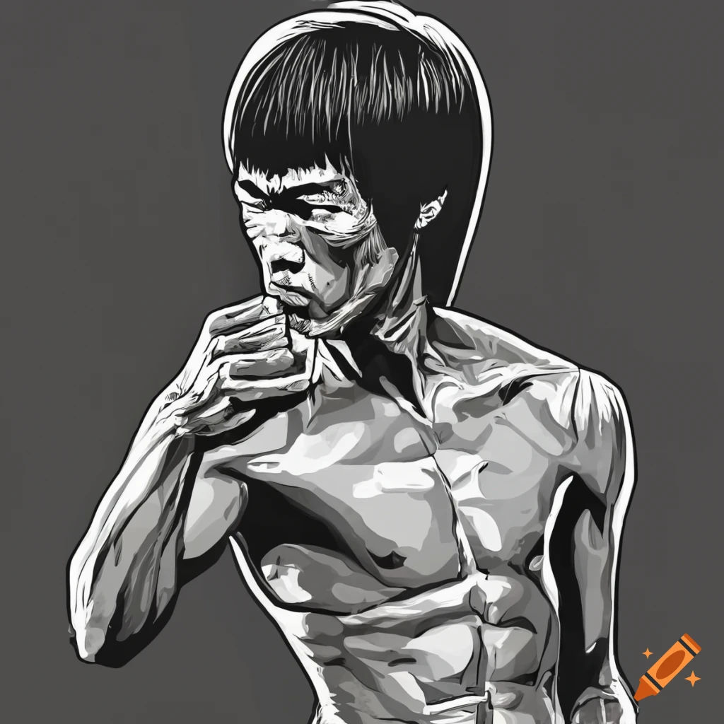 Buy Bruce Lee Drawing Online in India - Etsy