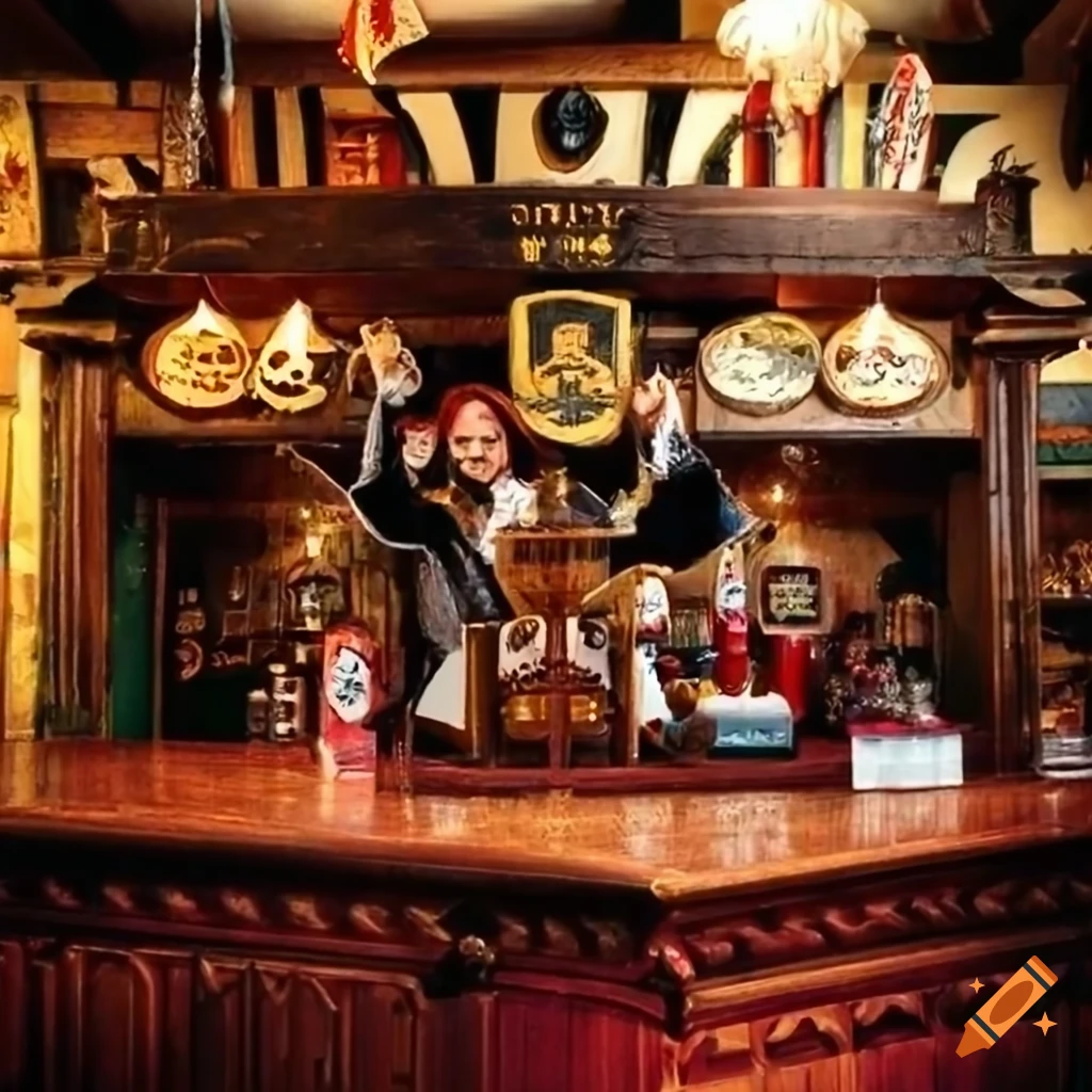 Pirate themed british pub on Craiyon