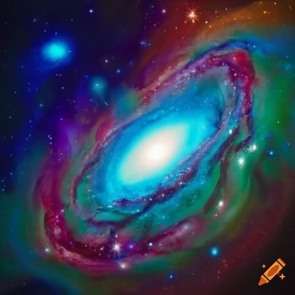 stunning multicolor galaxy
