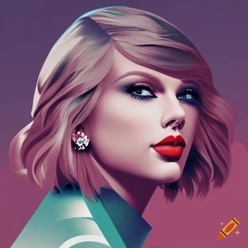 Illustration Of Taylor Swift In Pantone Fall 1971 Fashion Colors On Craiyon