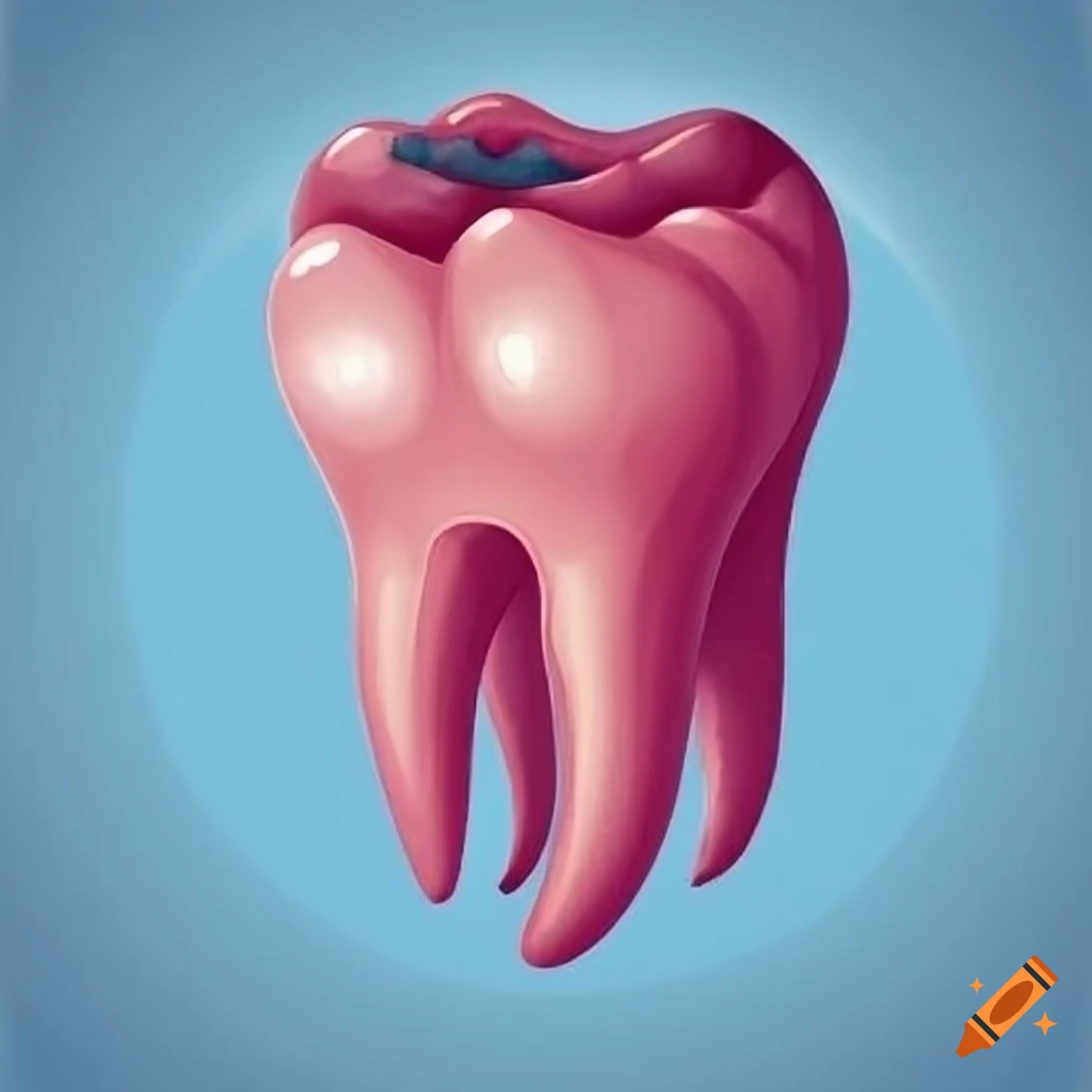 flipchart with dental theme and 'tooth eruption' title