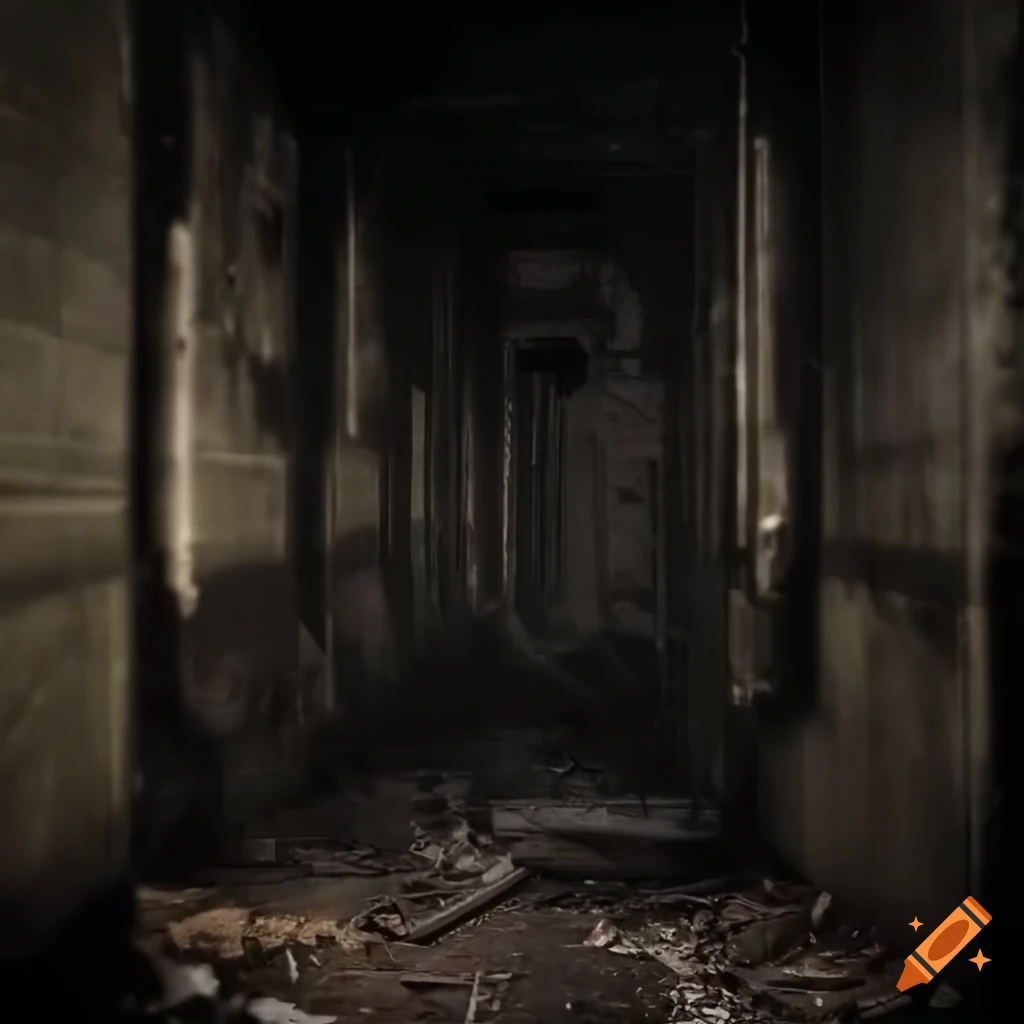 first person view of an abandoned subway