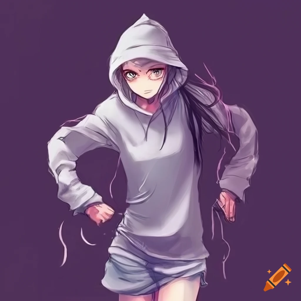 anime base girl in hoodie | Anime base, Anime poses reference, Drawing base