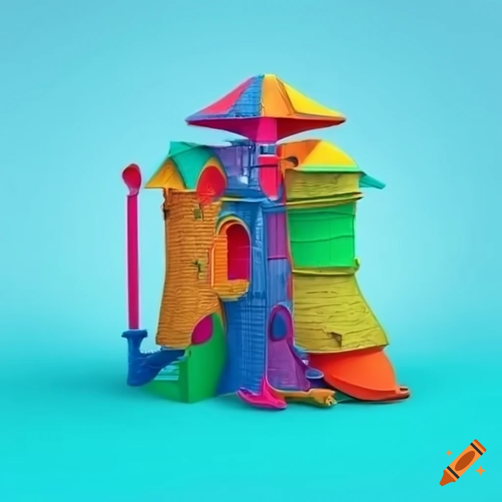 colorful and surreal playground