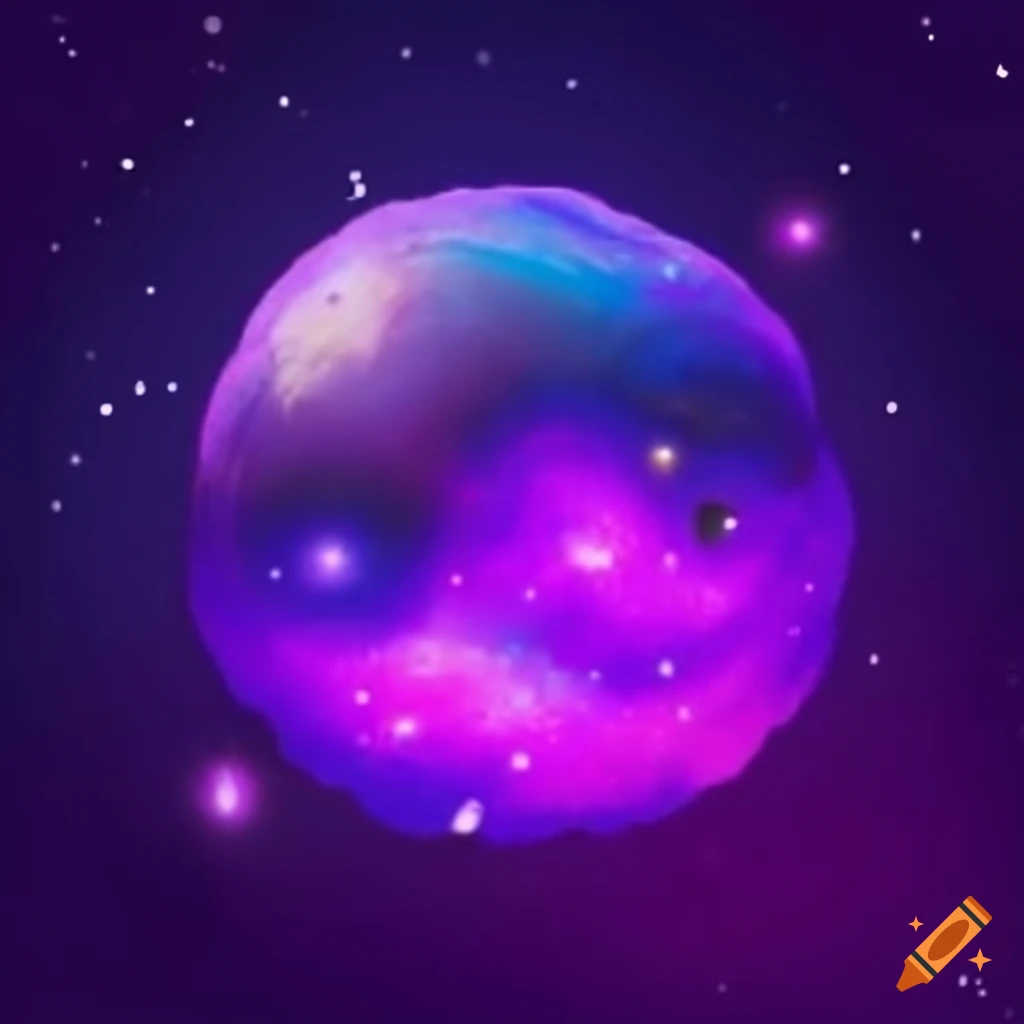 cartoony purple galaxy illustration