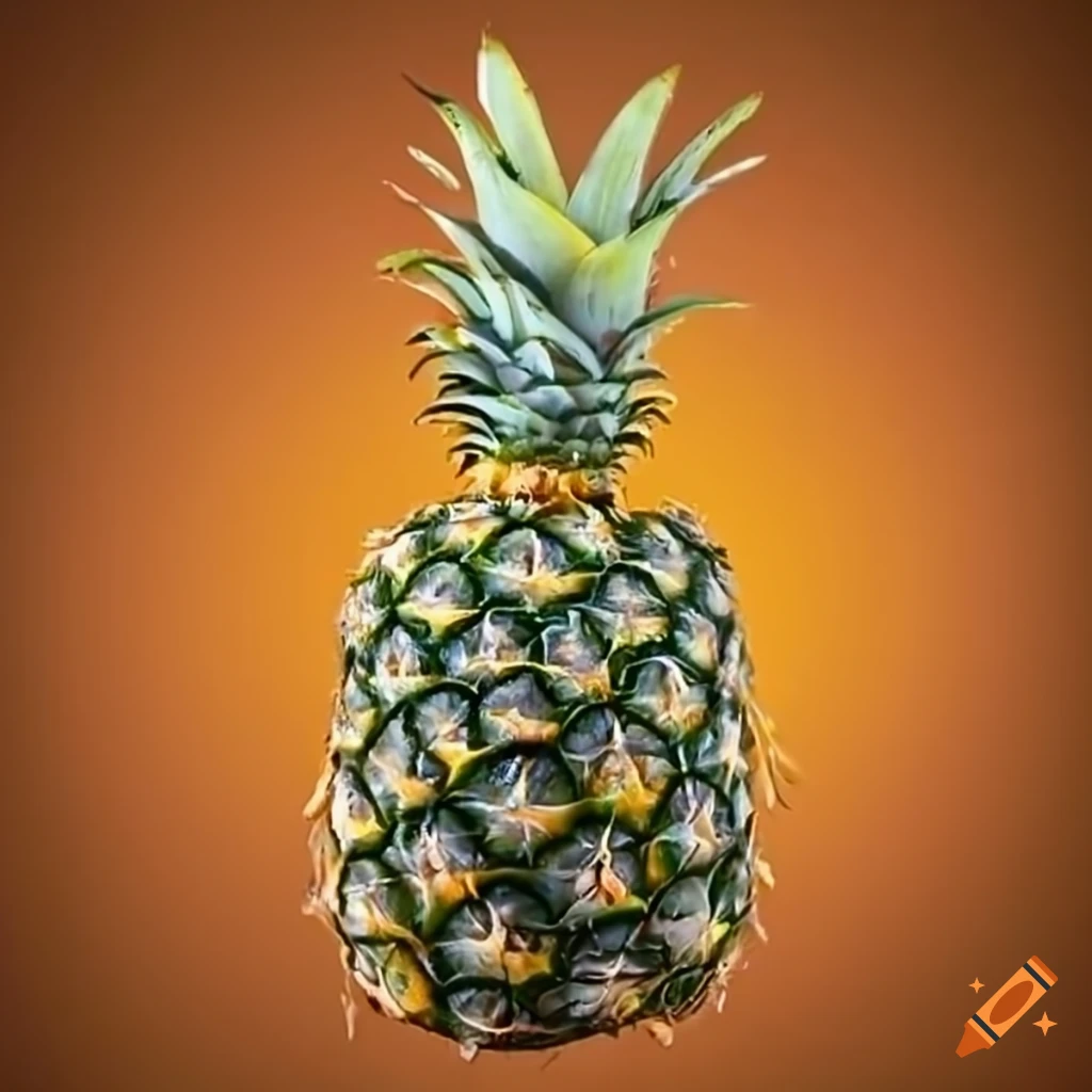 ripe and vibrant yellow pineapple