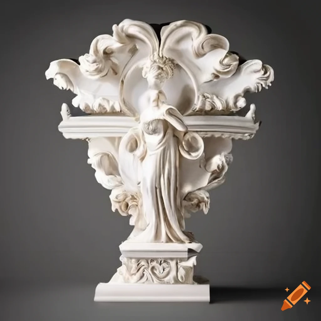white stucco ornaments in neoclassical architecture