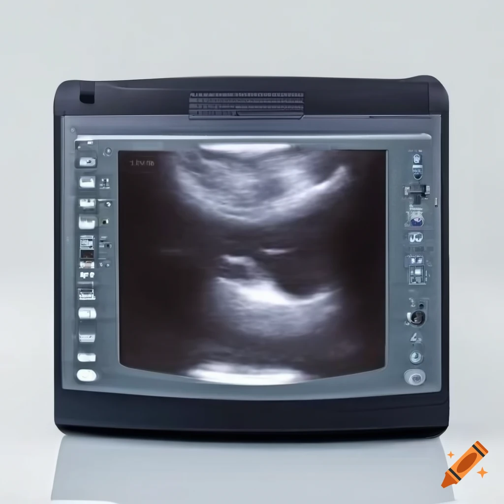 Ultrasound machines on a white background on Craiyon