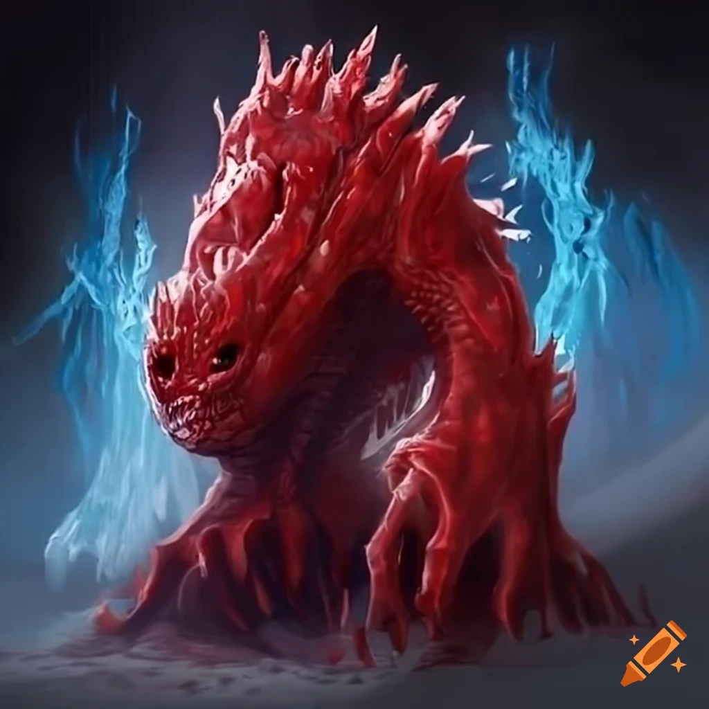 Red water elemental from dungeons and dragons