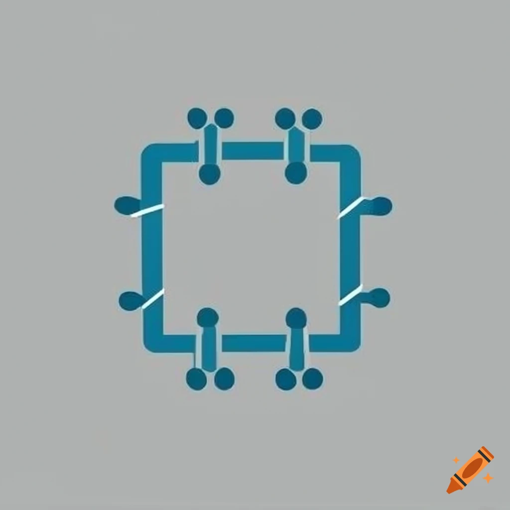 Child friendly logo design of a microchip