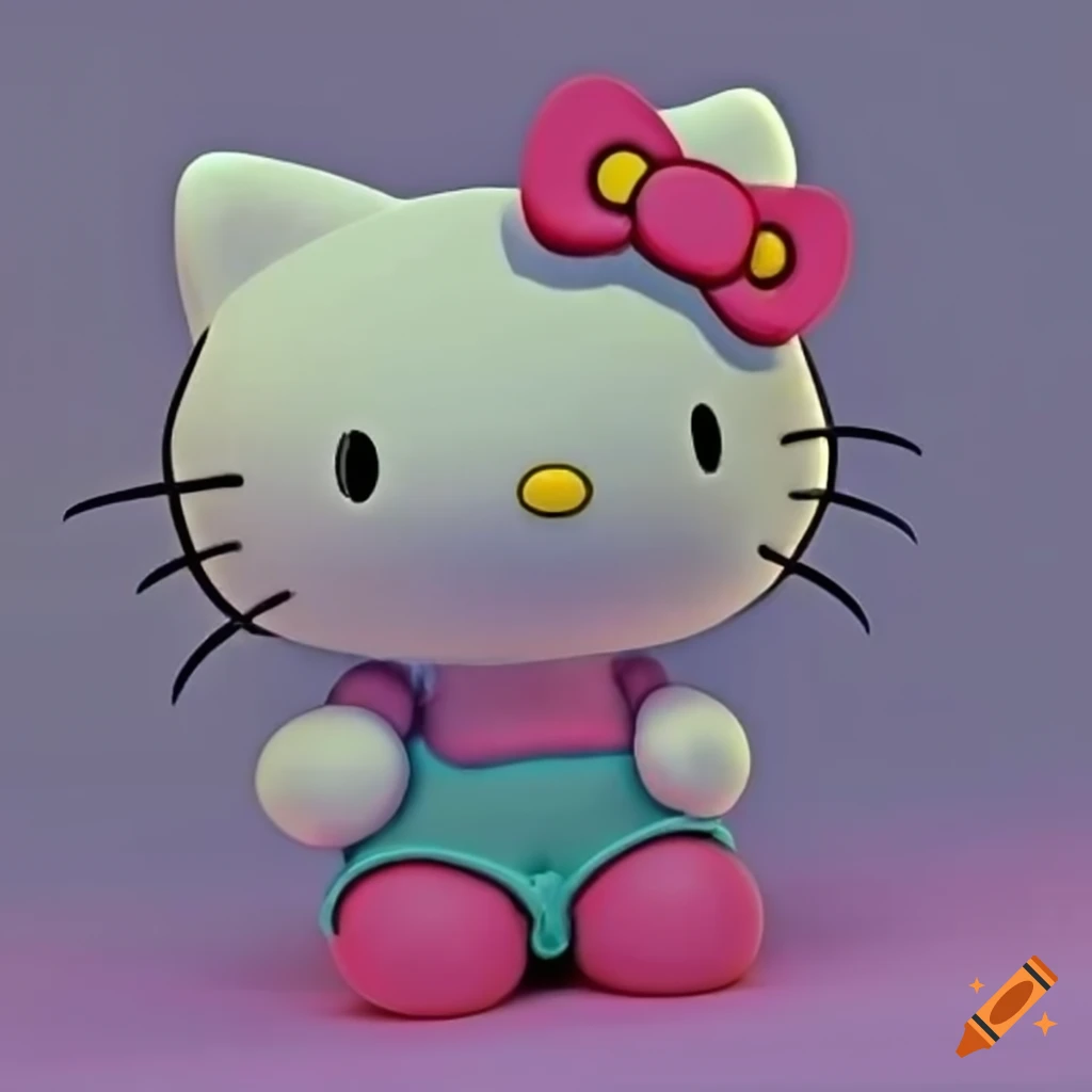 Hello kitty 3d image with the name gloria