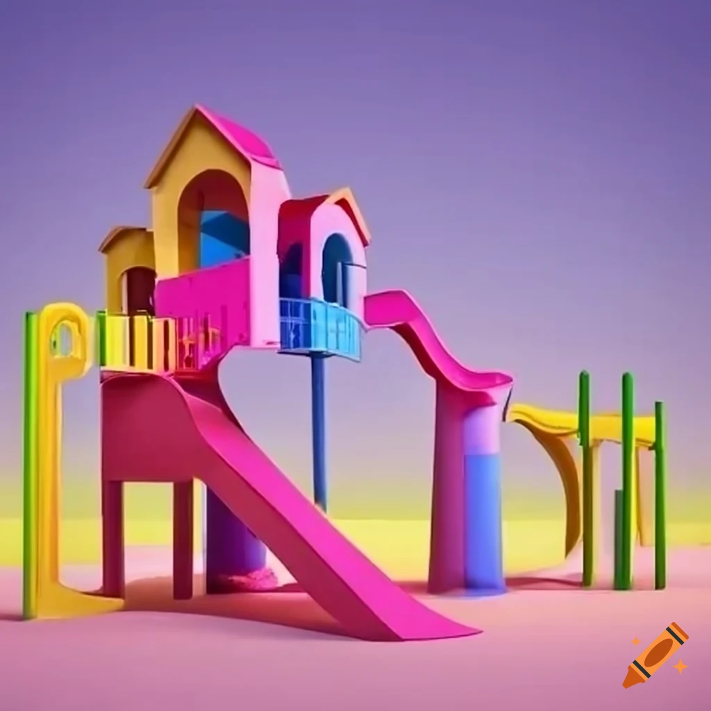 colorful and surreal playground