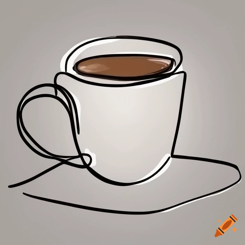 Coffee Cup Drawing Vector Design Images, Line Drawing Coffee Cup Hand  Drawing Illustration, Line Drawing Coffee Cup, Hand Drawn Coffee Cup,  Cartoon Coffee Cup PNG Image For Free Download
