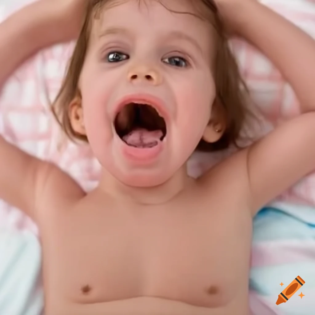 adorable toddler girl in swimsuit with pigtails