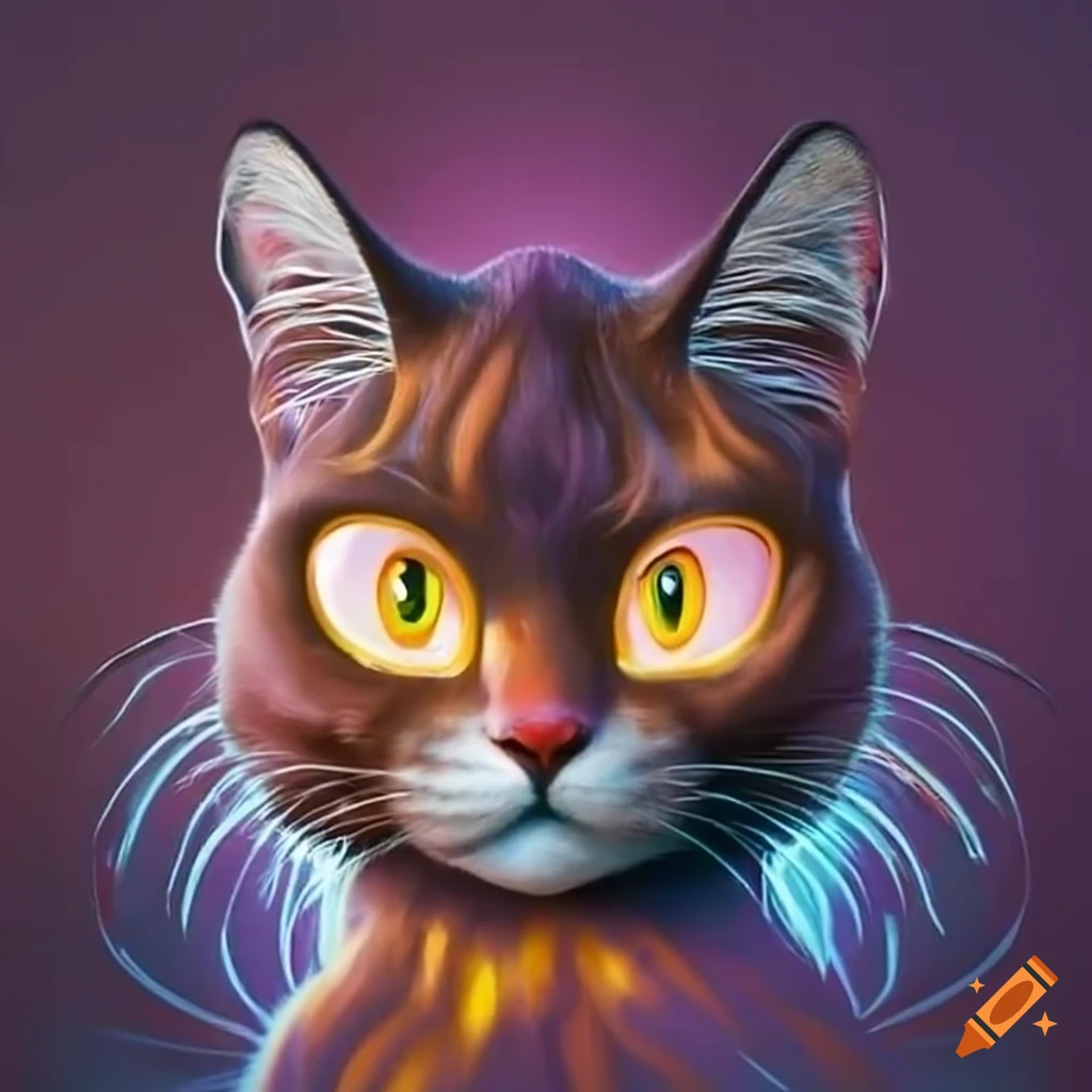 image of Male Blaze the Cat with black fur and orange eyes