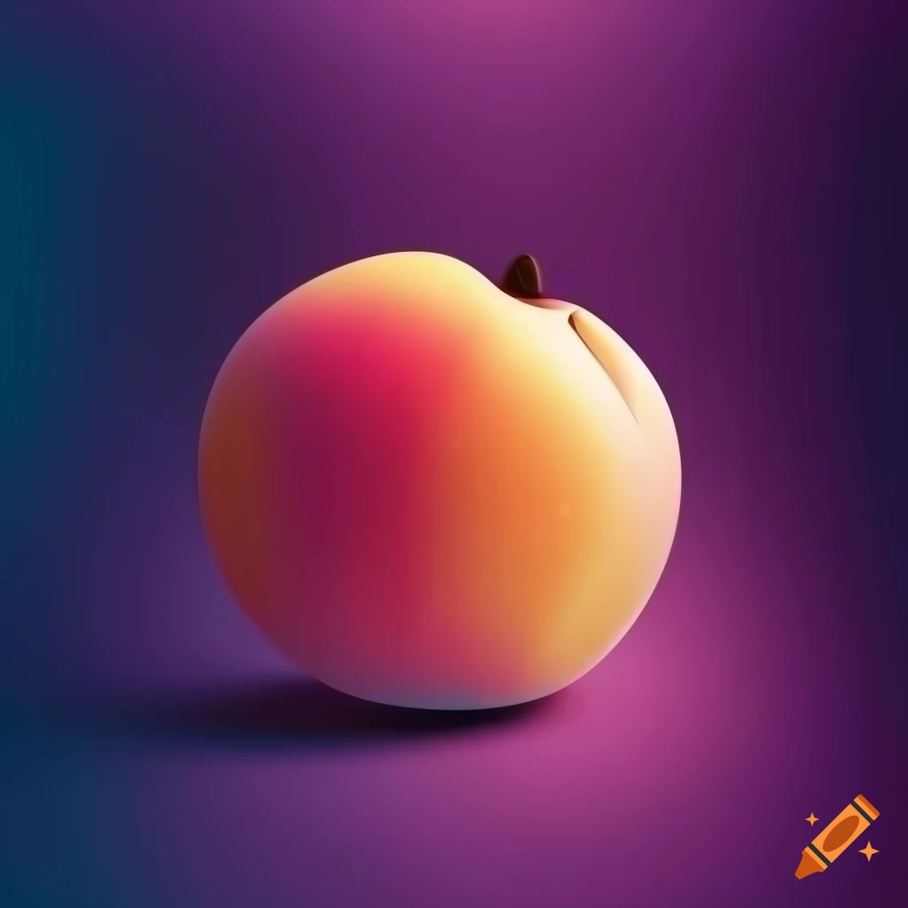 Abstract illustration of a futuristic apricot on Craiyon