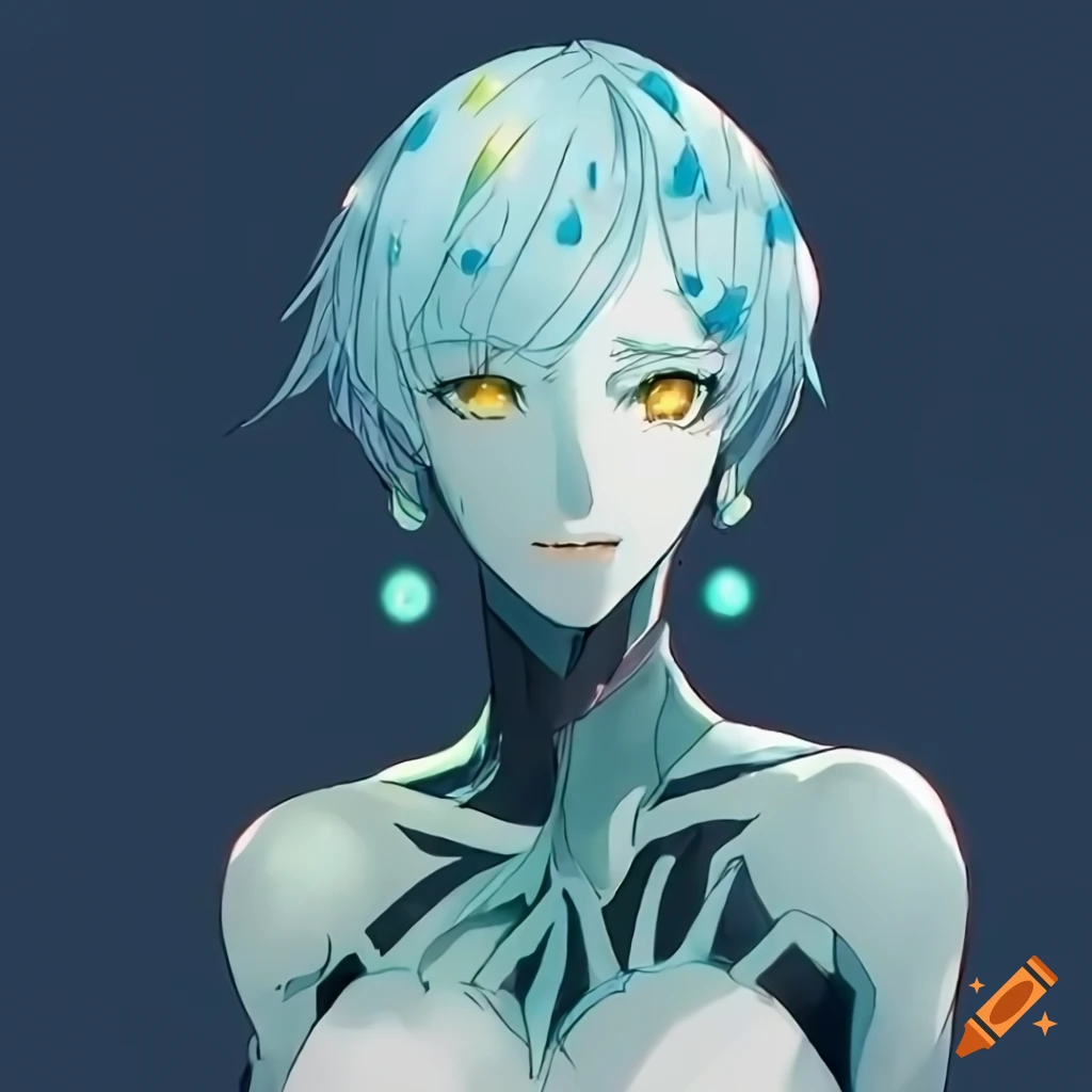 character from the anime Phos Houseki on a one-color background