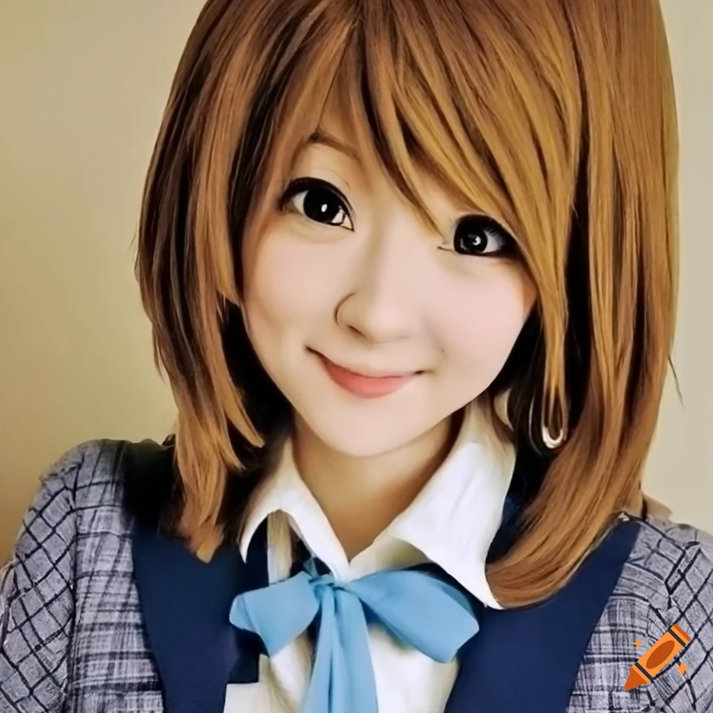 a cosplayer doing Yui Hirasawa from the anime k-on Stock Photo - Alamy
