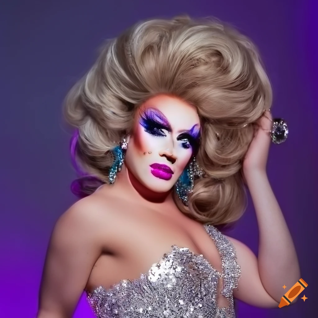 headshot of a glamorous plus size drag queen