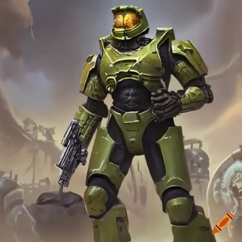 Master chief in warhammer 40k on Craiyon