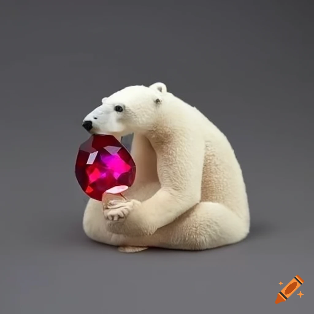 polar bear hugging a ruby gem