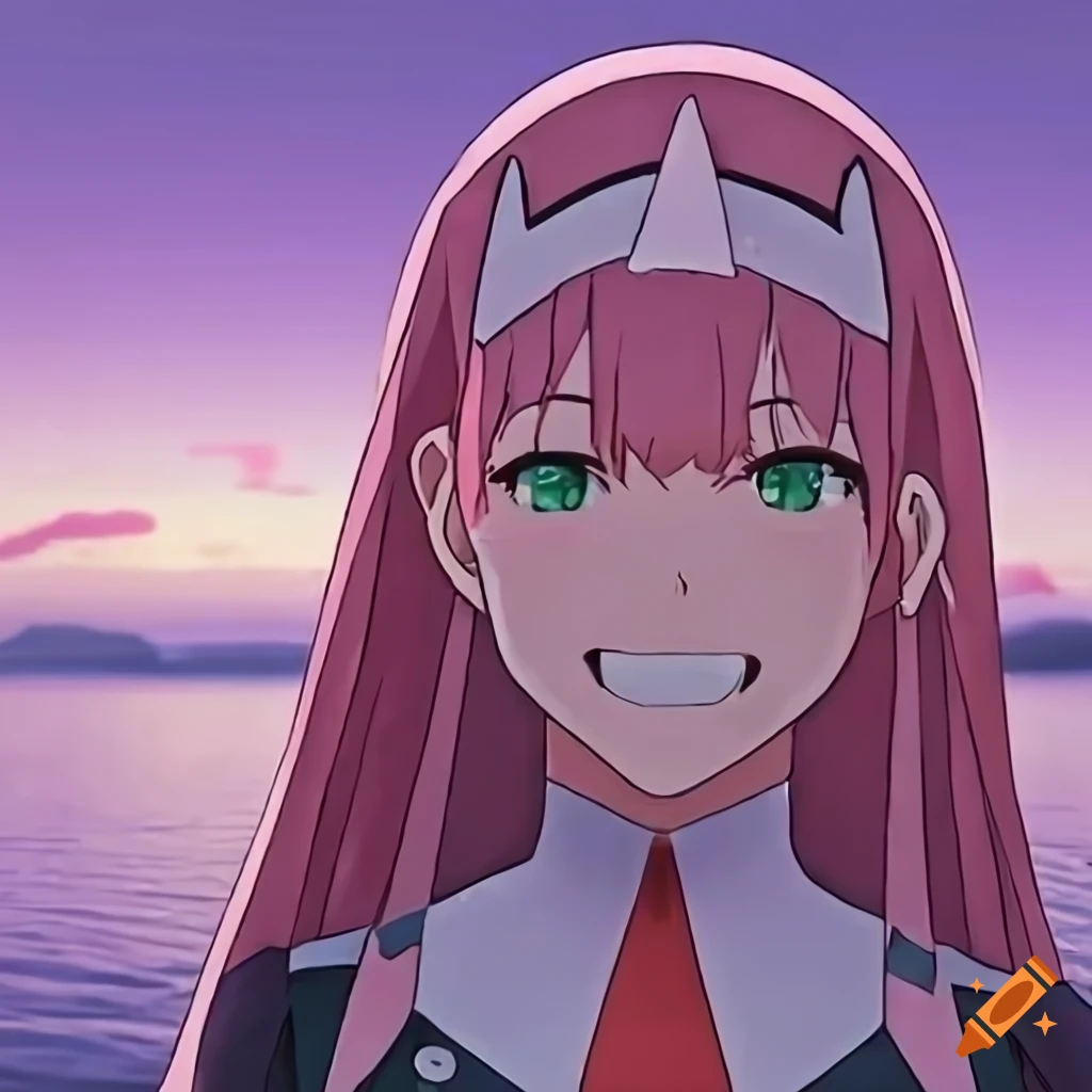 Download A captivating portrait of Zero Two, the beloved character