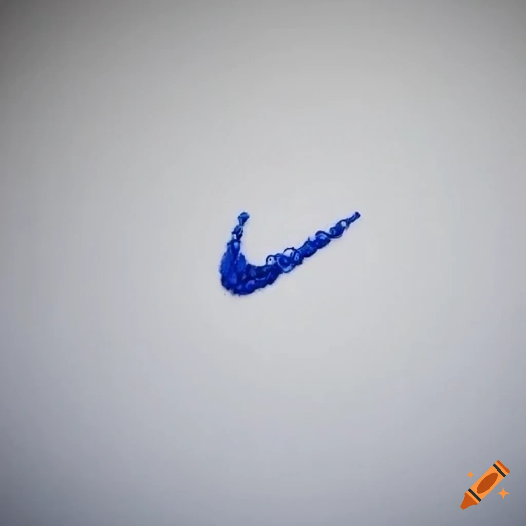 Artistic recreation of the nike logo with fluffy clouds on Craiyon