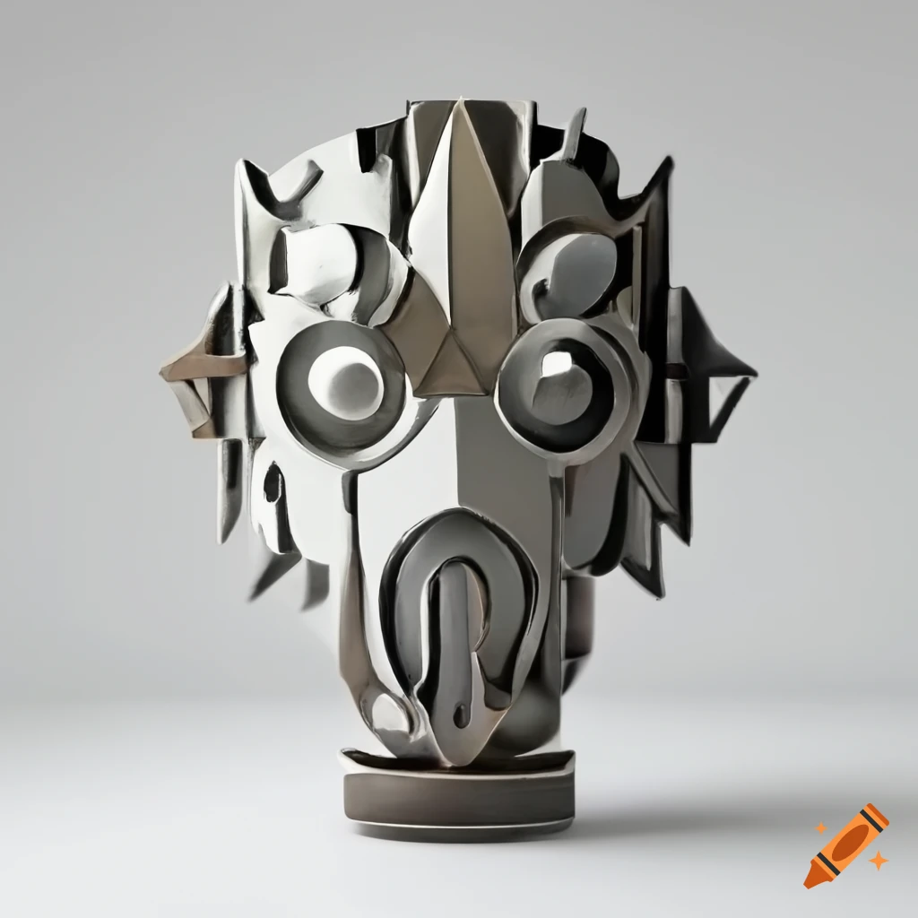 minimalist metal sculpture of Zelda game