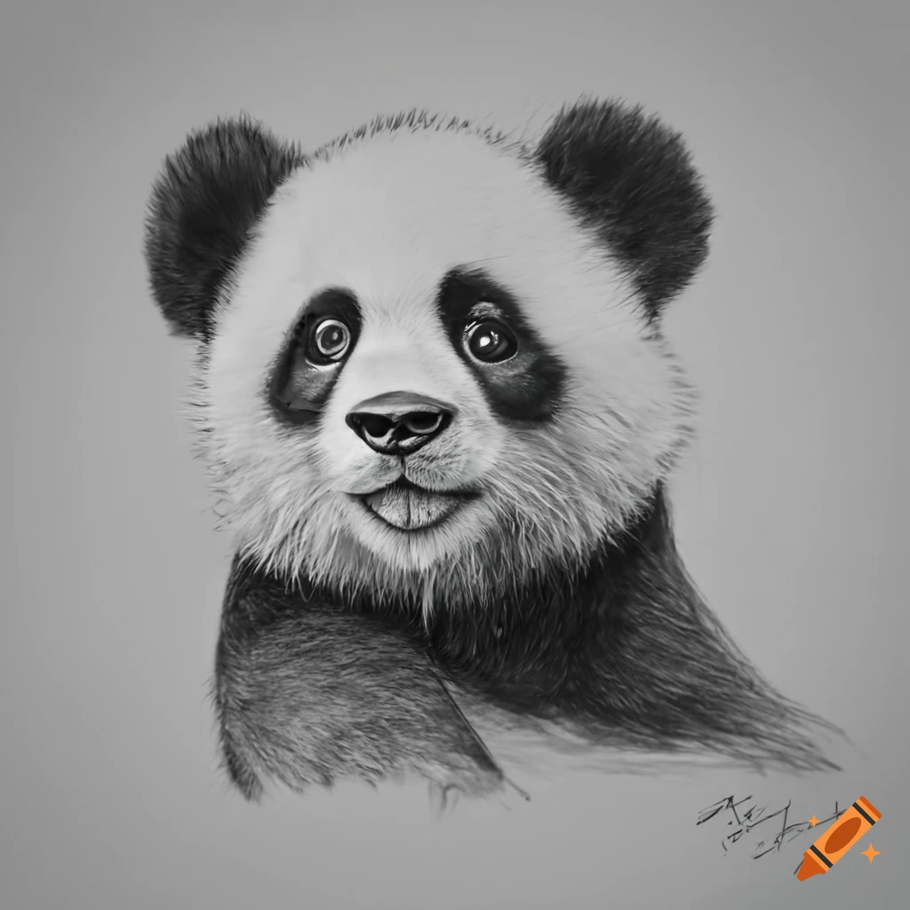 Premium Vector | Hand drawn cartoon panda head prints set