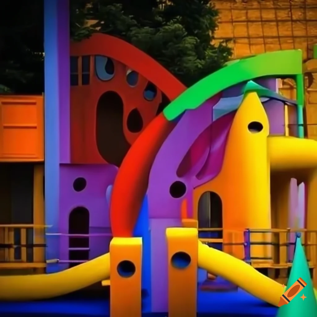 Colorful and surreal playground